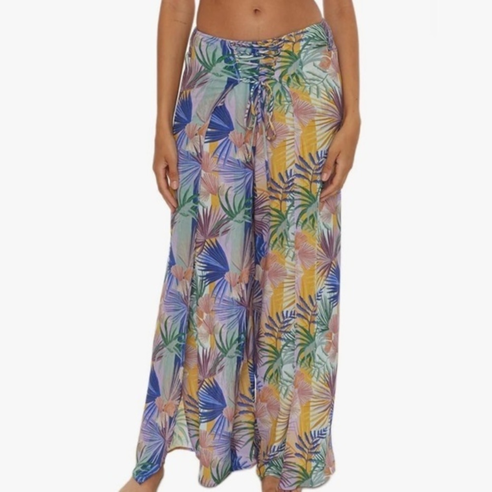 BECCA Sea Pants, Lace Up, Beach Cover Ups for Women small